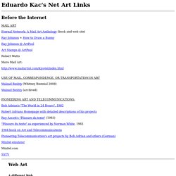 Eduardo Kac's Net Art Links