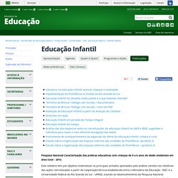 Educação Infantil - Ministério da Educação