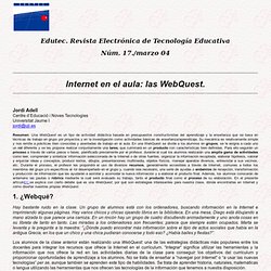 Internet en el aula: las WebQuest