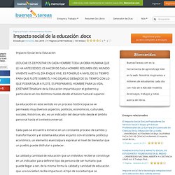 Impacto Social De La Educación .Docx - Documentos - Mirta333