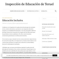 Educación Inclusiva – Inspección de Educación de Teruel