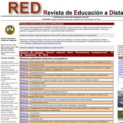 RED. Revista de Educación a Distancia. Elearning. Instructional design.