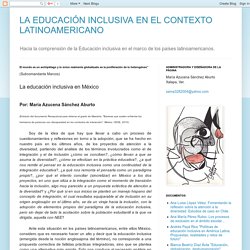 La educación inclusiva en México
