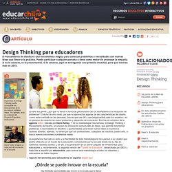 Design Thinking para educadores