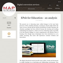 EPub for Education - an analysis - Digital conversion services