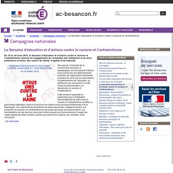 La Semaine d'éducation et d'actions contre le racisme et l'antisémitisme