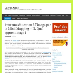 Pour une éducation à l’image par le Mind Mapping – II. Quel apprentissage