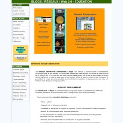 Weblogs, Réseaux, Médias, Education, Web 2.0, Blog, Apprentissage, FLE