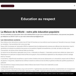 Education au respect – Association Le Mouvement Ni Putes Ni Soumises
