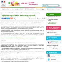 L'agrément de jeunesse et d'éducation populaire