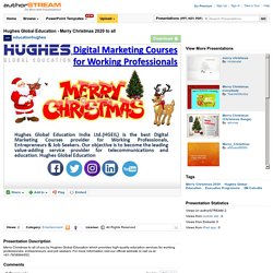 Hughes Global Education - Merry Christmas 2020 to All
