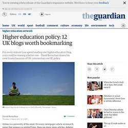 Higher education policy: 12 UK blogs worth bookmarking