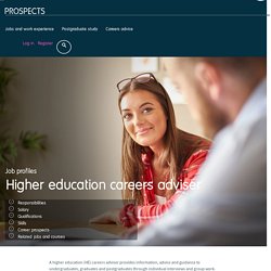 Higher education careers adviser job profile
