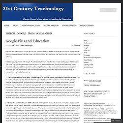 Google Plus and Education