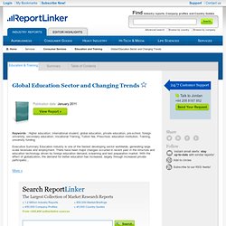 Global Education Sector and Changing Trends