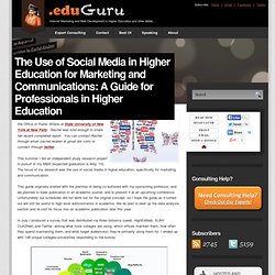 Social Media in Higher Education for Marketing and Communications