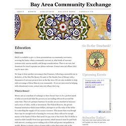 Education – Bay Area Community Exchange