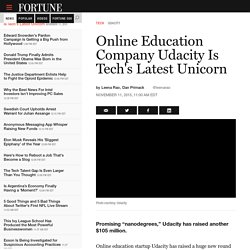 Online Education Company Udacity Is Tech's Latest Unicorn