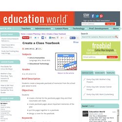 Education World: Create a Class Yearbook