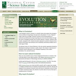 National Center for Science Education - Defending the Teaching of Evolution & Climate Science