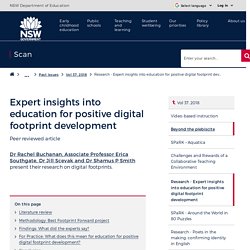 Expert insights into education for positive digital footprint development