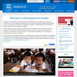 UNESCO - Éducation au développement durable