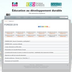 Éducation au développement durable - FOREDD 2019