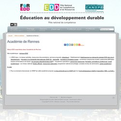 Éducation au développement durable - Académie de Rennes