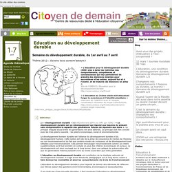 Education au développement durable