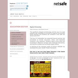 Education Sector  - Digital Citizenship - netsafe.org.nz