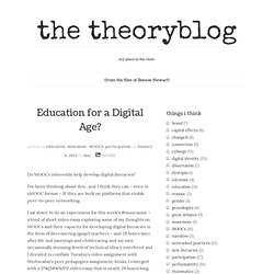 Education for a Digital Age?