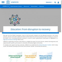 Education: From disruption to recovery