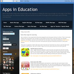 Early Years Apps for Learning