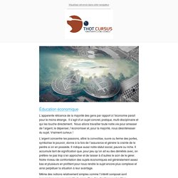 Éducation économique