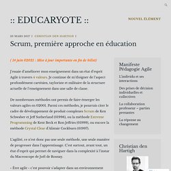 Scrum, les premiers pas en éducation (eduScrum)