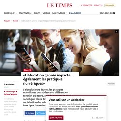 «L’éducation genrée impacte également les pratiques numériques»