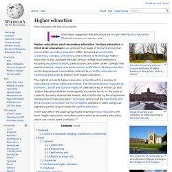 Higher education