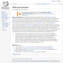 Wikis and education