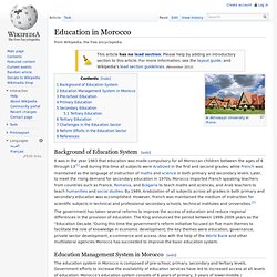 Education in Morocco