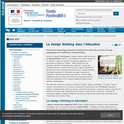 Le design thinking dans l'éducation