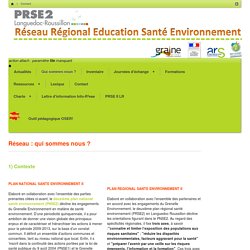 Réseau Régional Education Santé Environnement : LeReseau