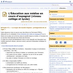 L'Éducation aux médias en cours d'espagnol (niveau collège et lycée) - Page 2/3 - Espagnol