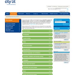 Part-time adult education, evening classes: London: City Lit