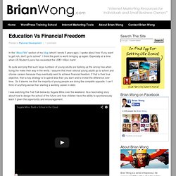 Education Vs Financial Freedom