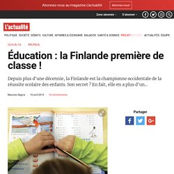 Éducation : la Finlande première de classe !