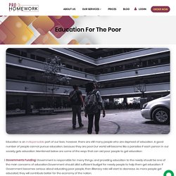 Education For The Poor