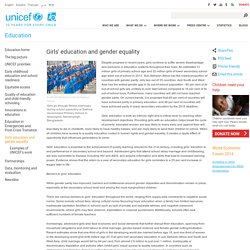 Girls' education and gender equality