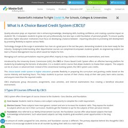 Choice Based Credit System in Higher Education