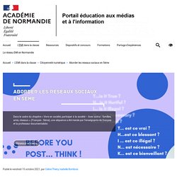 Aborder les reseaux sociaux en 5ème - Portail Éducation aux Médias et à l'Information - Académie de Normandie