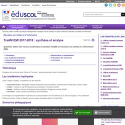 Éducation aux médias et à l'information - TraAM EMI 2017-2018 : synthèse et analyse